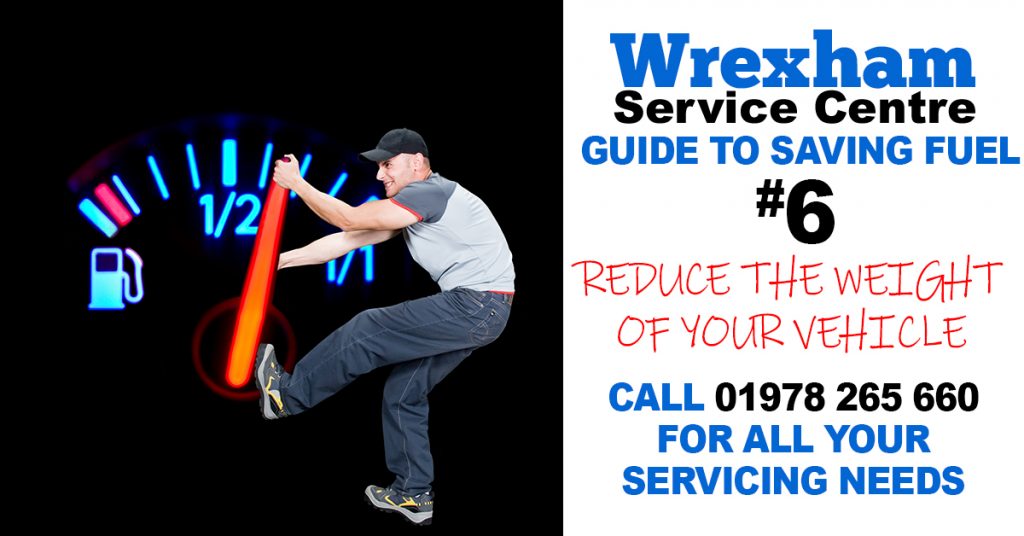 image with the title keep your car clean and reduce unnecessary items keeping waight down and improving fuel efficency