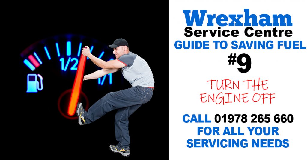 Image with the title turn your car engin off if you are likely to be stationary in a que for more than two minutes